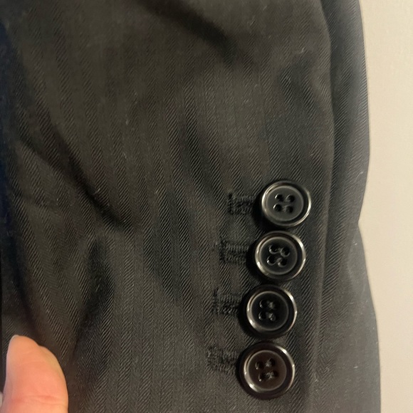 Embellished cutout pinstriped wool mini dress SIZE 36 - Picture 3 of 6